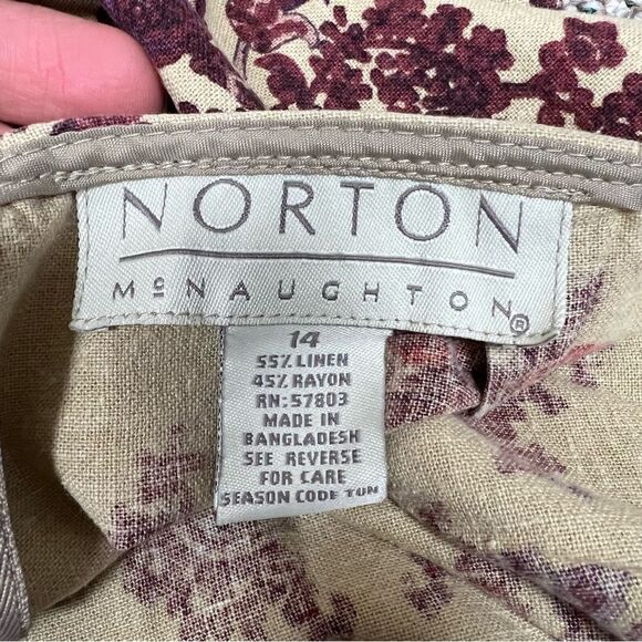 Norton McNaughton Cream and Purple Maxi Skirt - Picture 6 of 7